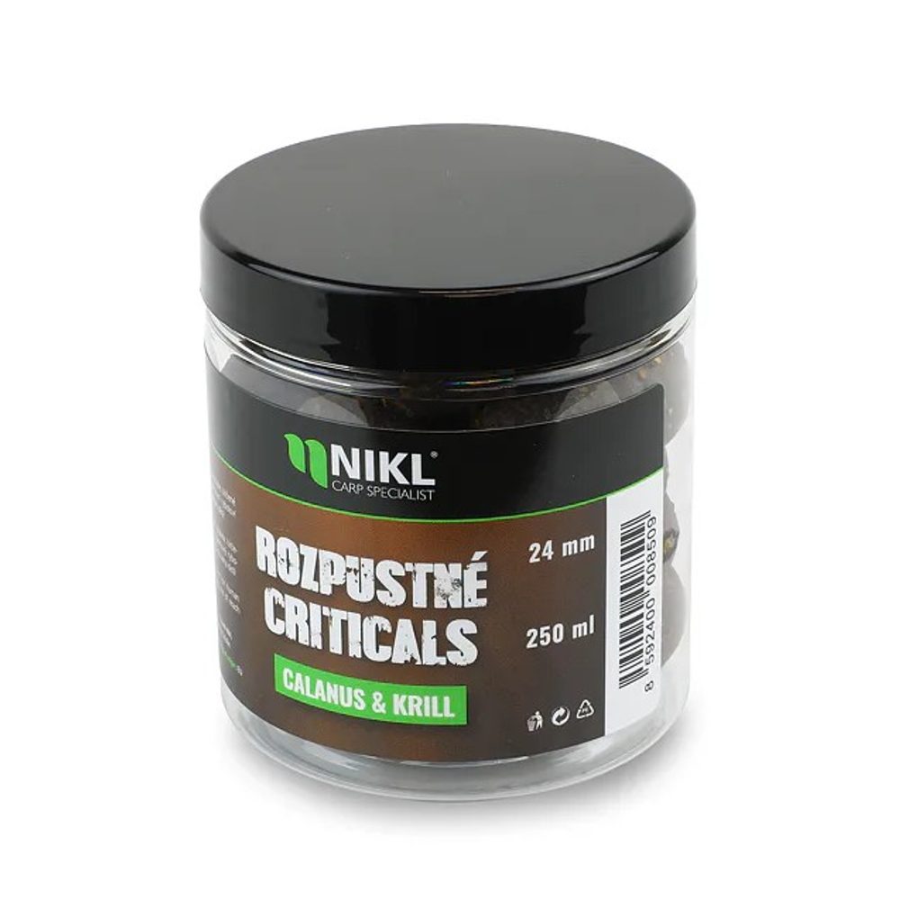 Nikl Rozpustné Criticals boilie Calanus & Krill 250ml,Nikl Rozpustné Criticals boilie Calanus & Krill 250ml