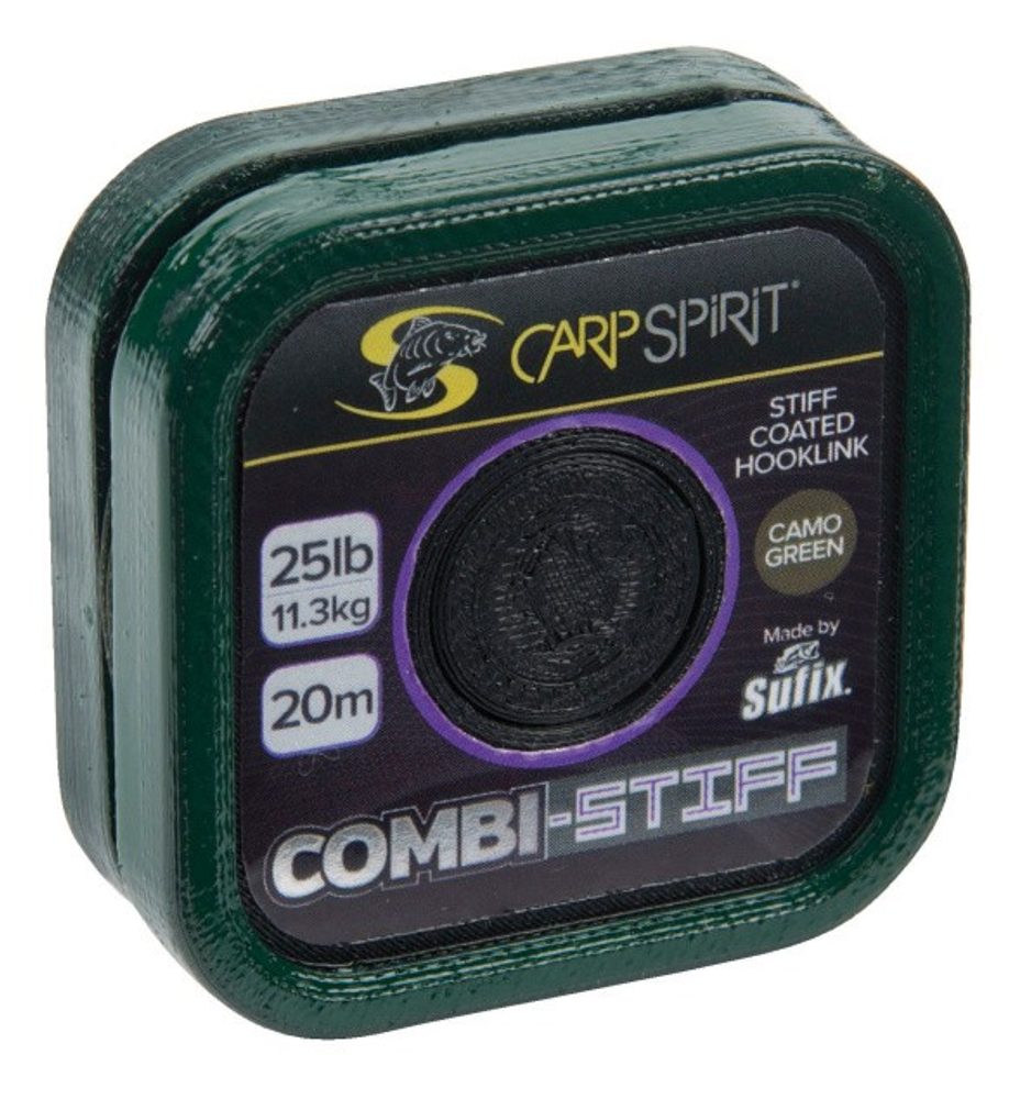 E-shop Carp Spirit Šňůra Combi Stiff Coated Braid Camo Green 20m
