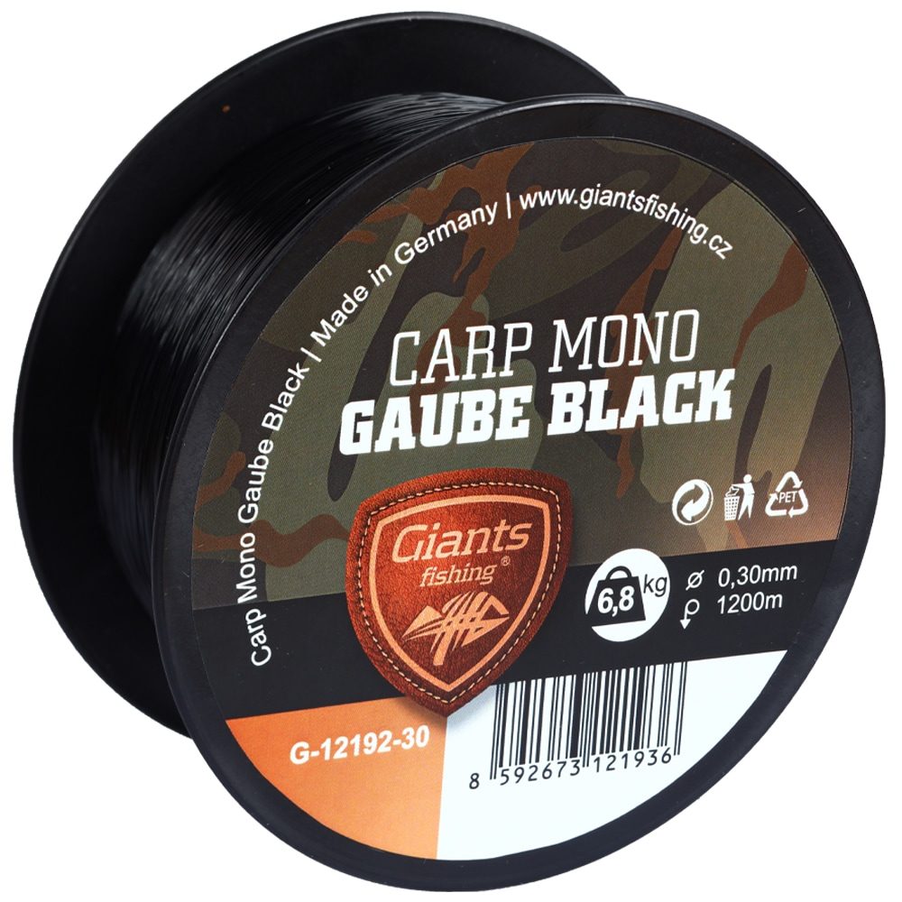 Giants Fishing Vlasec Carp Mono Gaube Black - 0,28mm 1200m