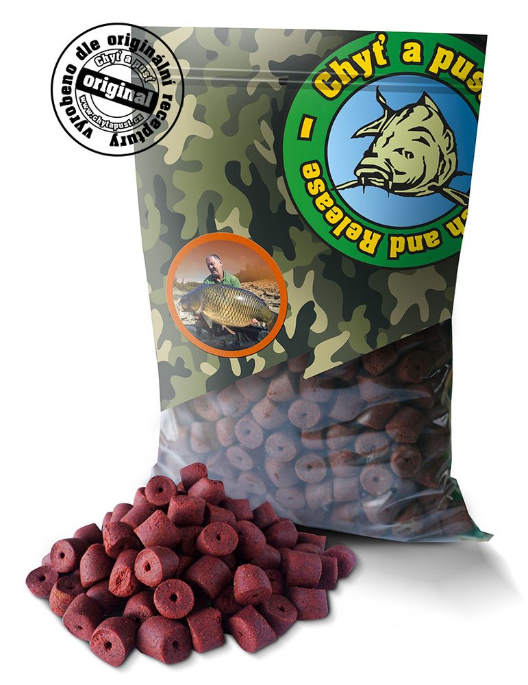 Chyť a pusť Pelety Robin Red original carp s dírou 900g - 8mm