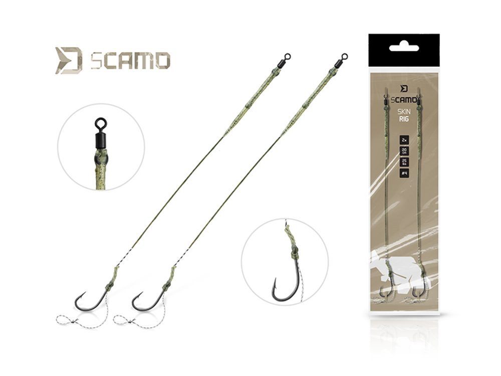 Delphin Návazec sCamo Skin rig 2ks - 20cm/25lbs/#8