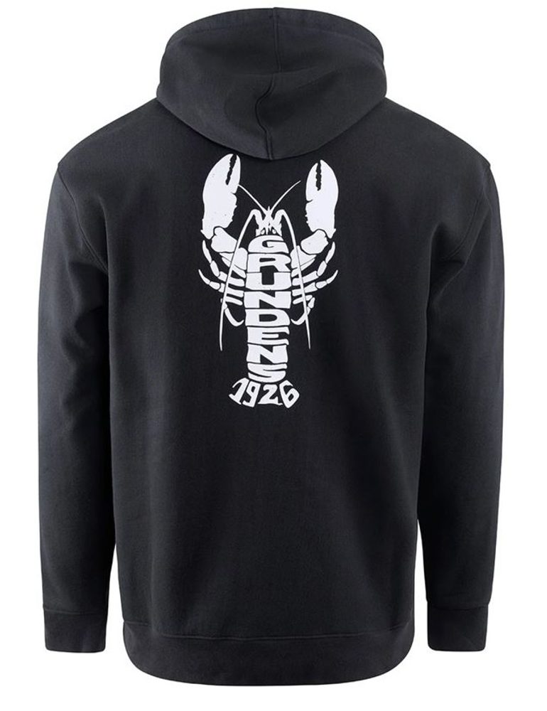 Grundéns Rybářská Mikina Eat Your Words DWR HD Hoodie Black Lobster Graphic - L