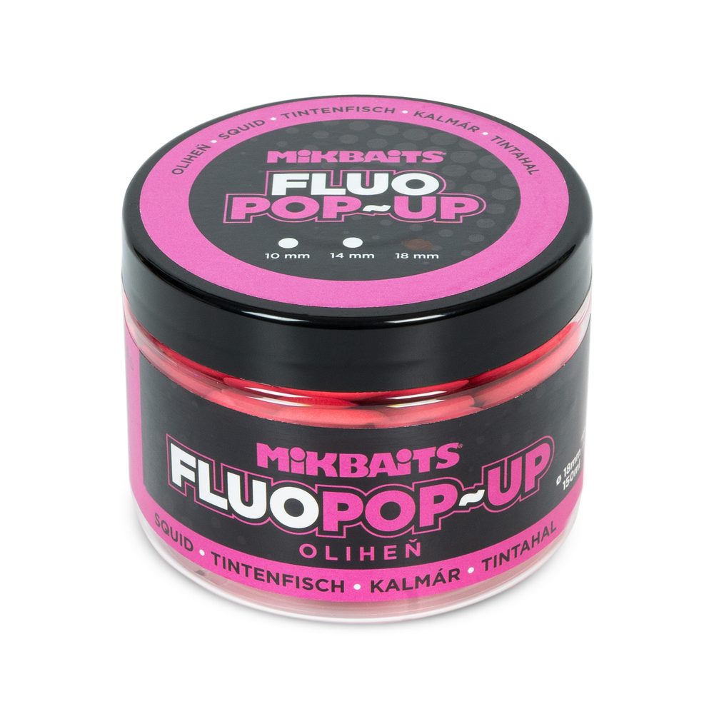 E-shop Mikbaits Plovoucí fluo boilie 18mm 150ml - Oliheň,Mikbaits Plovoucí fluo boilie 18mm 150ml - Oliheň