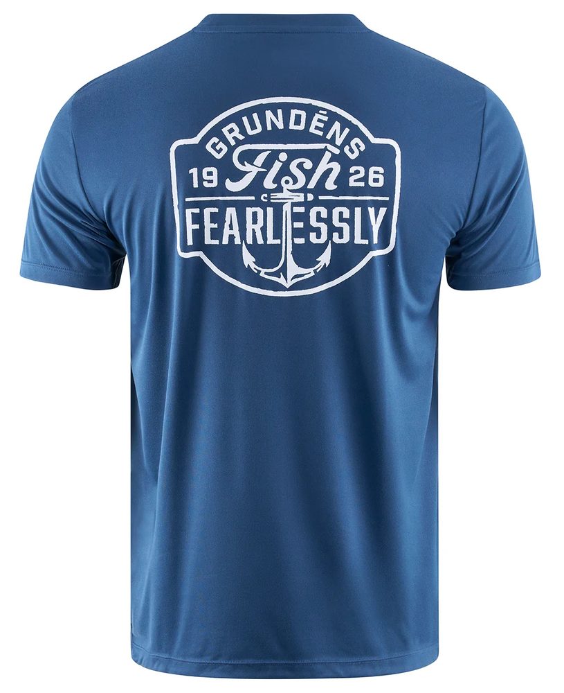 Grundéns UV Triko Fish Fearlessly SS Tech Tee Blue Abyss - S