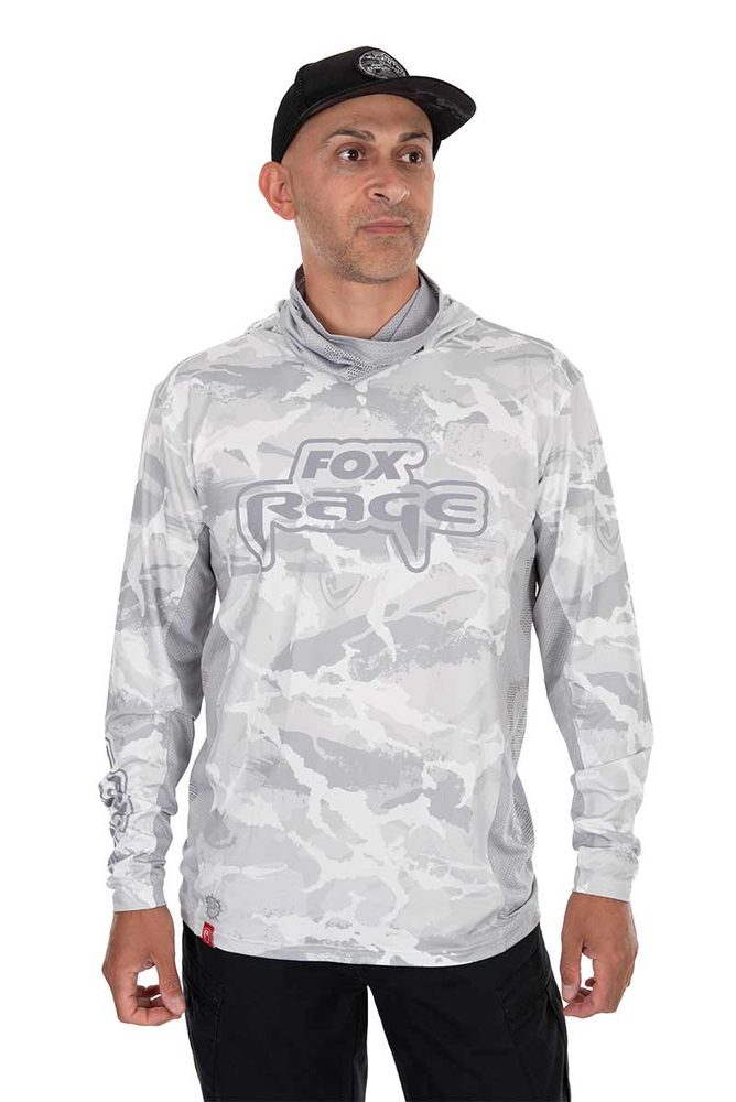 Fox Rage Triko UV Hooded Light Cam Top - S