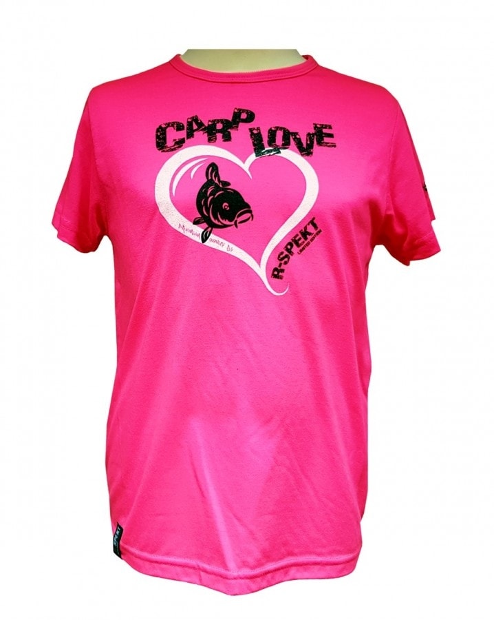Fotografie R-Spekt Dětské tričko Carp Love fluo pink - 9/10 yrs