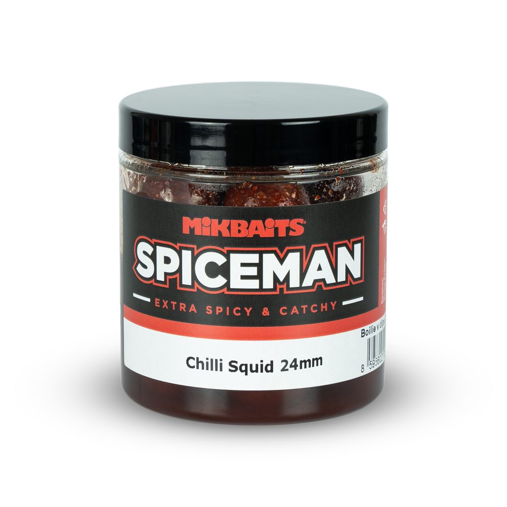E-shop Mikbaits Boilie v dipu Spiceman 250ml - Chilli Squid 24mm,Mikbaits Boilie v dipu Spiceman 250ml - Chilli Squid 24mm