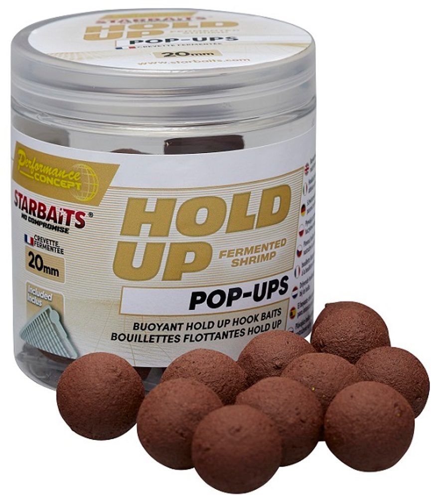Starbaits Plovoucí boilies Pop Up Hold Up Fermented Shrimp 50g - 16mm