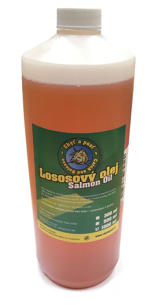 Fotografie Chyť a pusť Olej lososový 1000ml