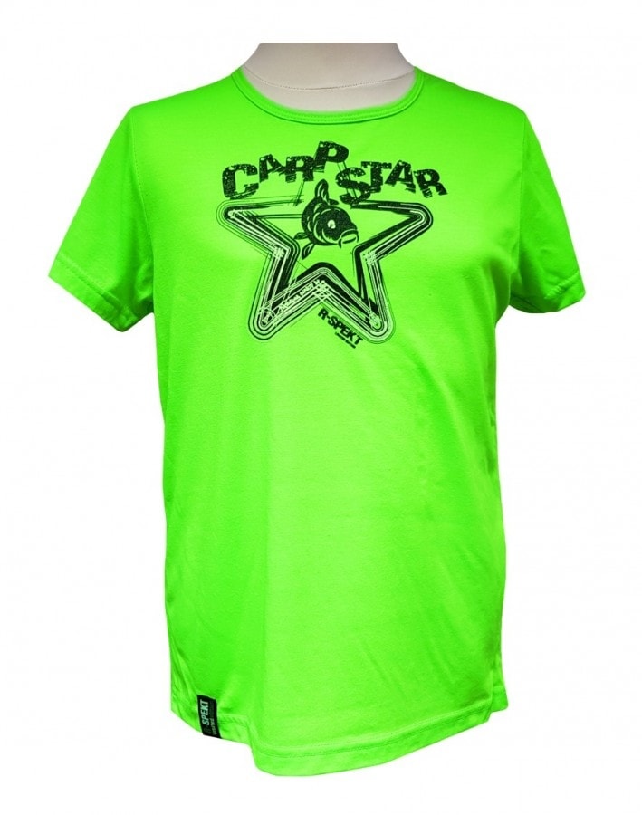 Fotografie R-Spekt Dětské tričko Carp Star fluo green - 11/12 yrs