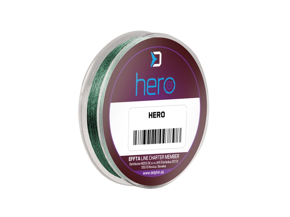 E-shop Delphin Šňůra Hero 8 zelená - 0,40mm 26,40kg 10m,Delphin Šňůra Hero 8 zelená - 0,40mm 26,40kg 10m