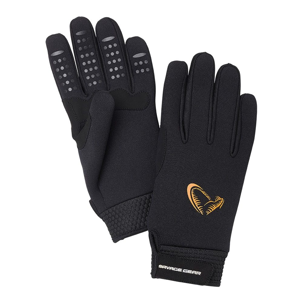Fotografie Savage Gear Rukavice Neoprene Stretch Glove Black - L