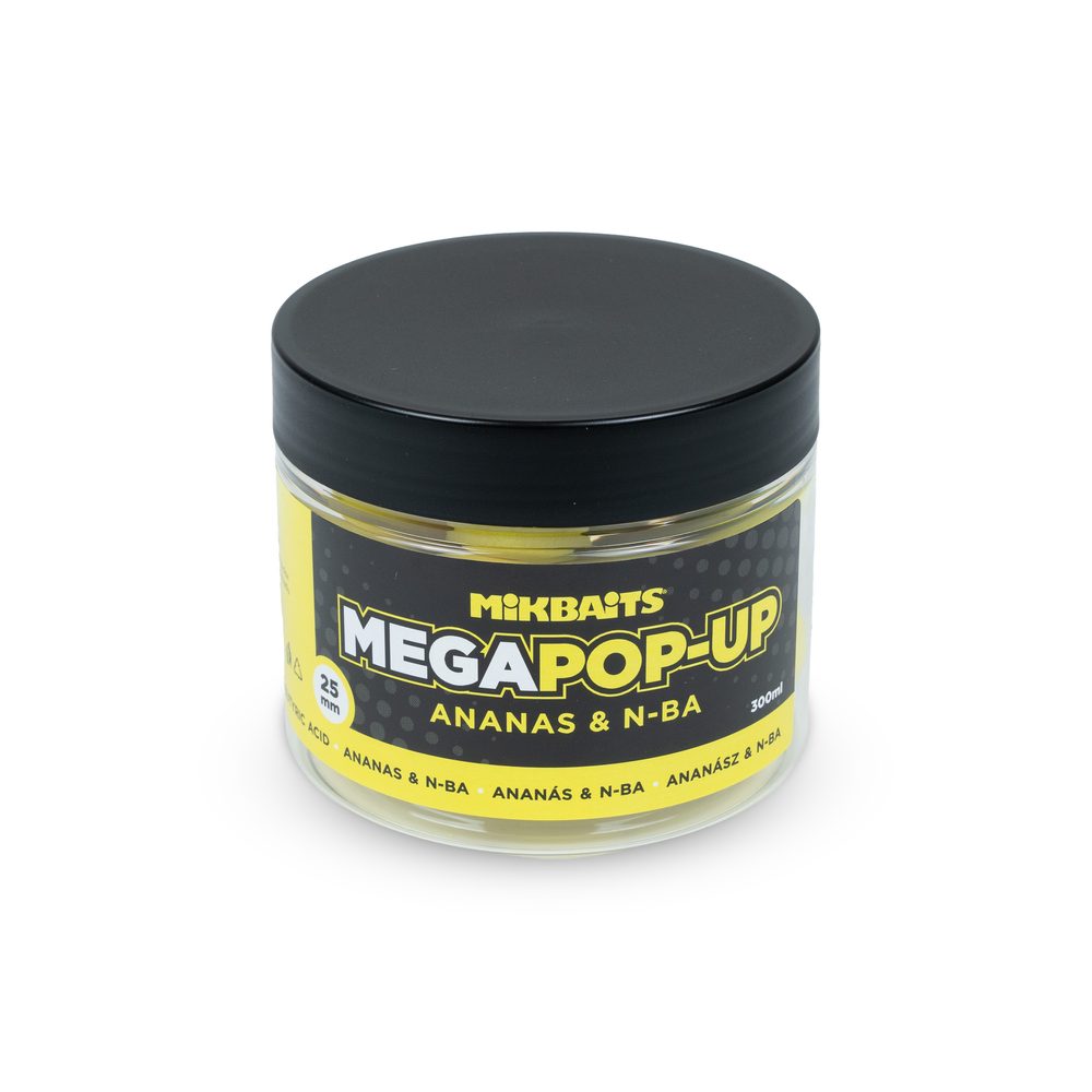 E-shop Mikbaits Plovoucí boilies Mega fluo pop-up 300ml - Ananas N-BA,Mikbaits Plovoucí boilies Mega fluo pop-up 300ml - Ananas N-BA