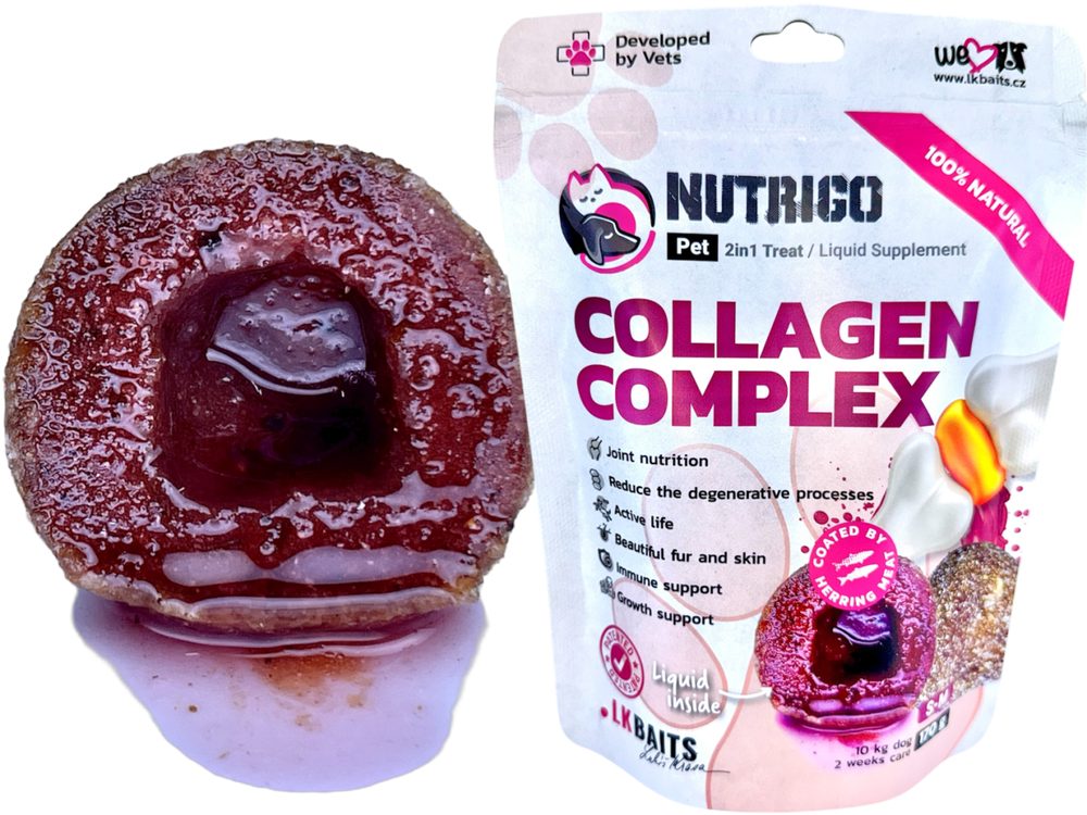 Fotografie LK Baits Pet Doplněk stravy Nutrigo Dog Supplement Collagen Complex - Mini 75g