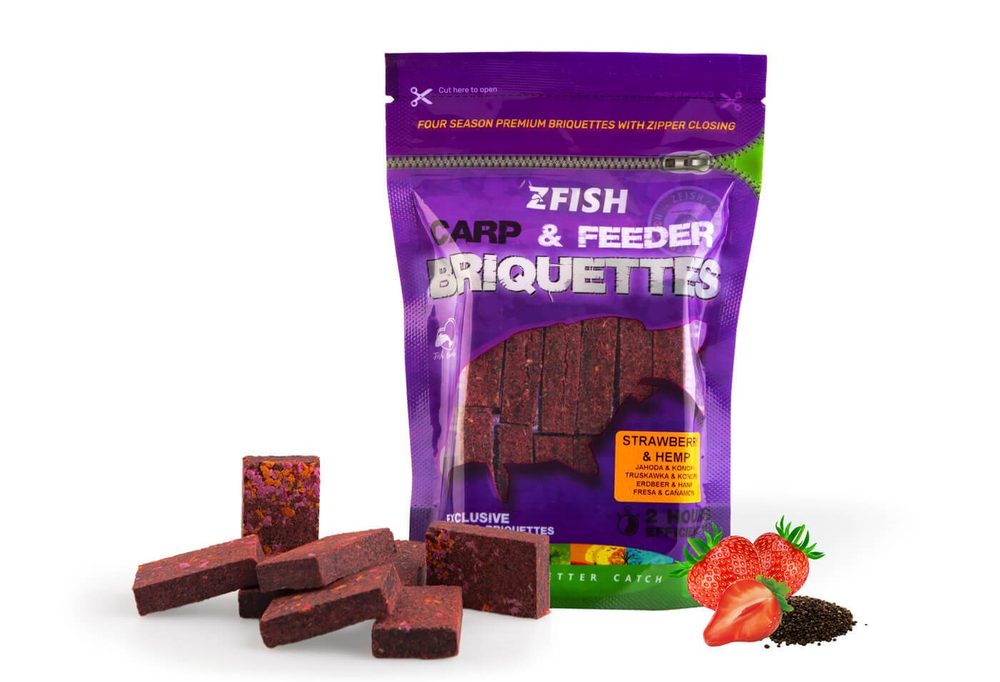 Zfish Zakrmovací Brikety 220g - Strawberry & Hemp,Zfish Zakrmovací Brikety 220g - Strawberry & Hemp