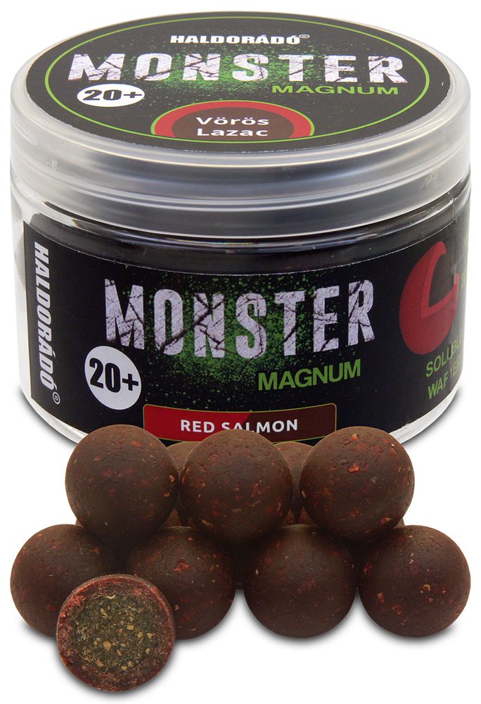 E-shop Haldorádó Boilies Monster Magnum 20mm 80g - Červený losos,Haldorádó Boilies Monster Magnum 20mm 80g - Červený losos