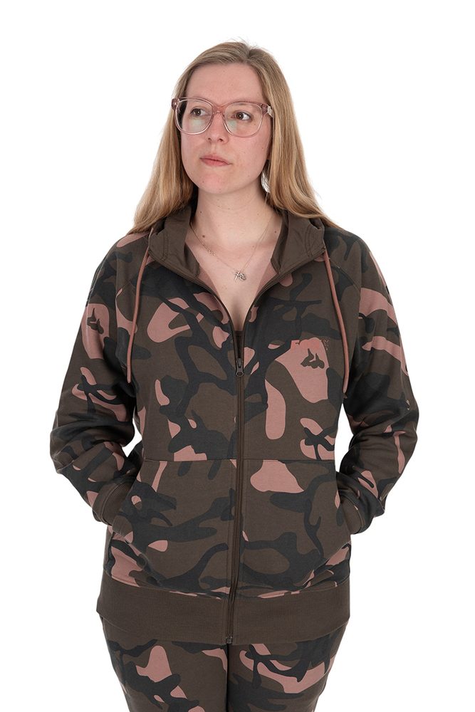 Fox Dámská Rybářská Mikina Womens Zipped Camo Hoodie - L