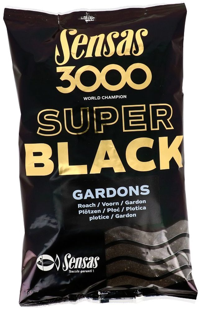 E-shop Sensas Krmítková směs 3000 Super Black 1kg - Gardons - Plotice,Sensas Krmítková směs 3000 Super Black 1kg - Gardons - Plotice