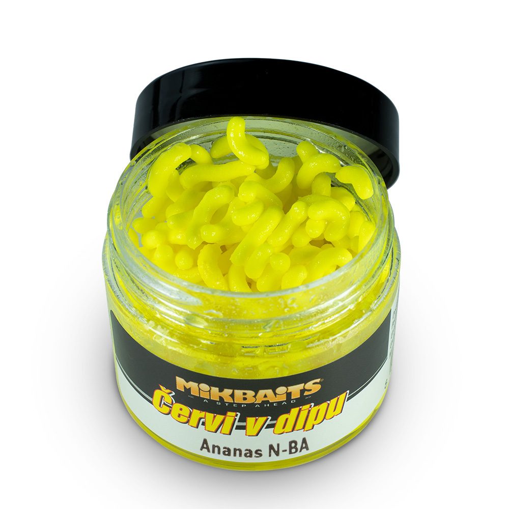 Mikbaits Červi v dipu 50ml - Ananas NB-A,Mikbaits Červi v dipu 50ml - Ananas NB-A