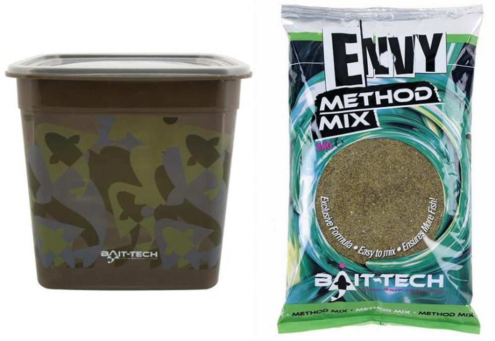 Bait-Tech Camo Bucket Envy Hemp & Halibut Method Mix 3kg