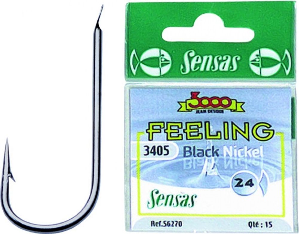 Sensas Háčky Feeling 3405 Black 15ks - vel.22,Sensas Háčky Feeling 3405 Black 15ks - vel.22