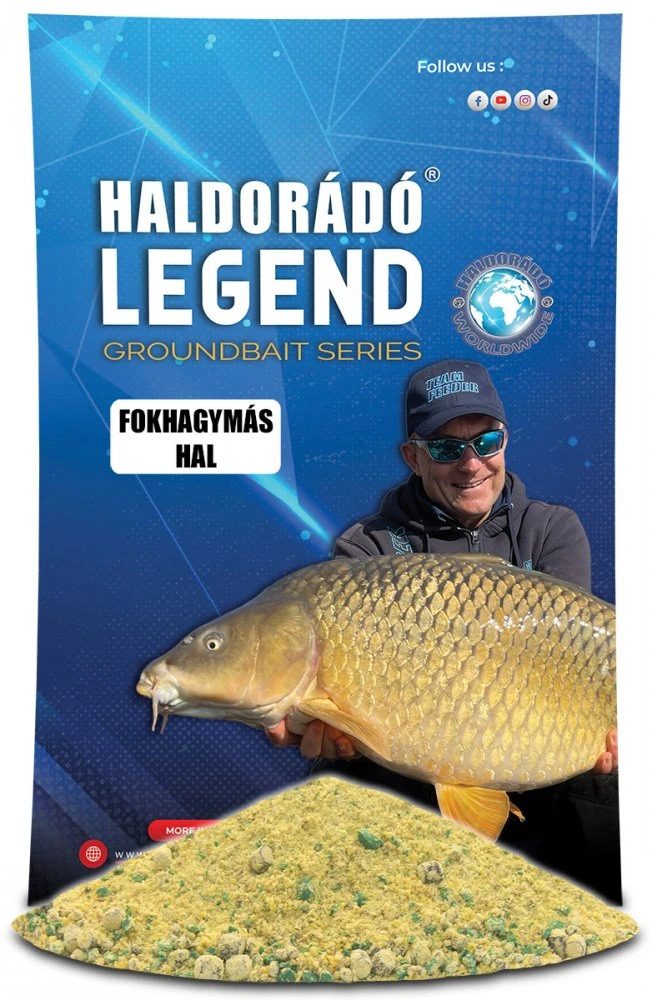 E-shop Haldorádó Vnadící směs Legend Groundbait 800g - Česneková ryba,Haldorádó Vnadící směs Legend Groundbait 800g - Česneková ryba