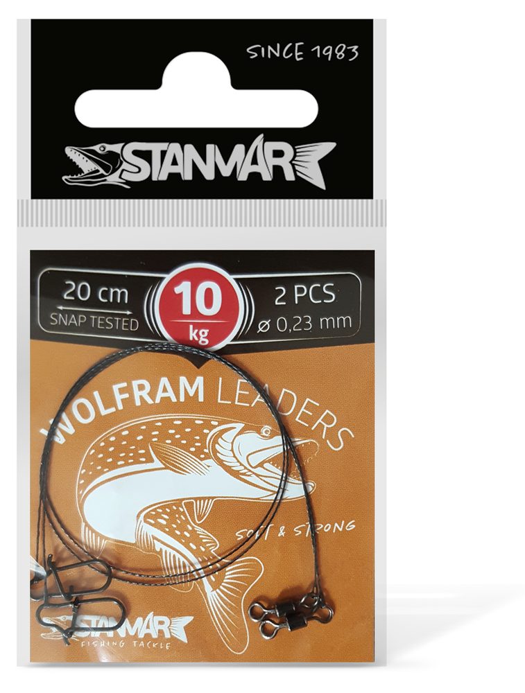 E-shop Stan-Mar Wolframové lanko 20cm 2ks - 10kg,Stan-Mar Wolframové lanko 20cm 2ks - 10kg