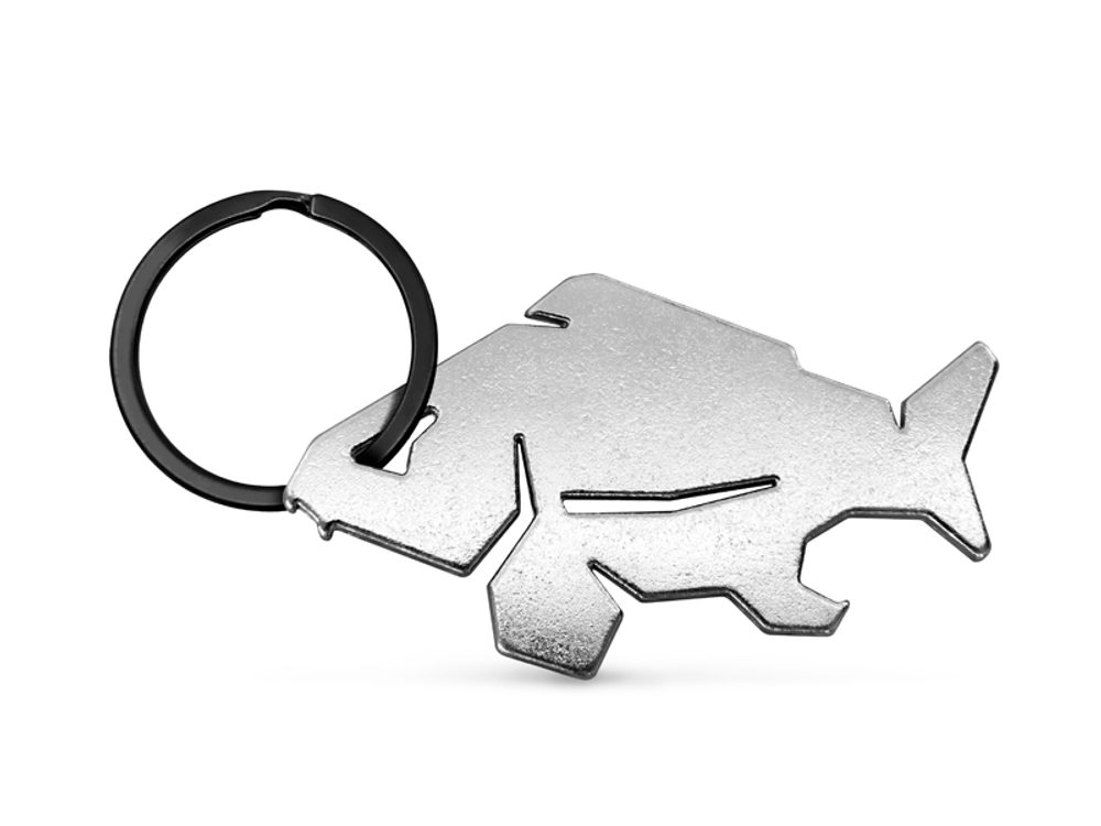 E-shop Delphin Klíčenka s otvírákem na láhve Carpener stříbrná,Delphin Klíčenka s otvírákem na láhve Carpener stříbrná