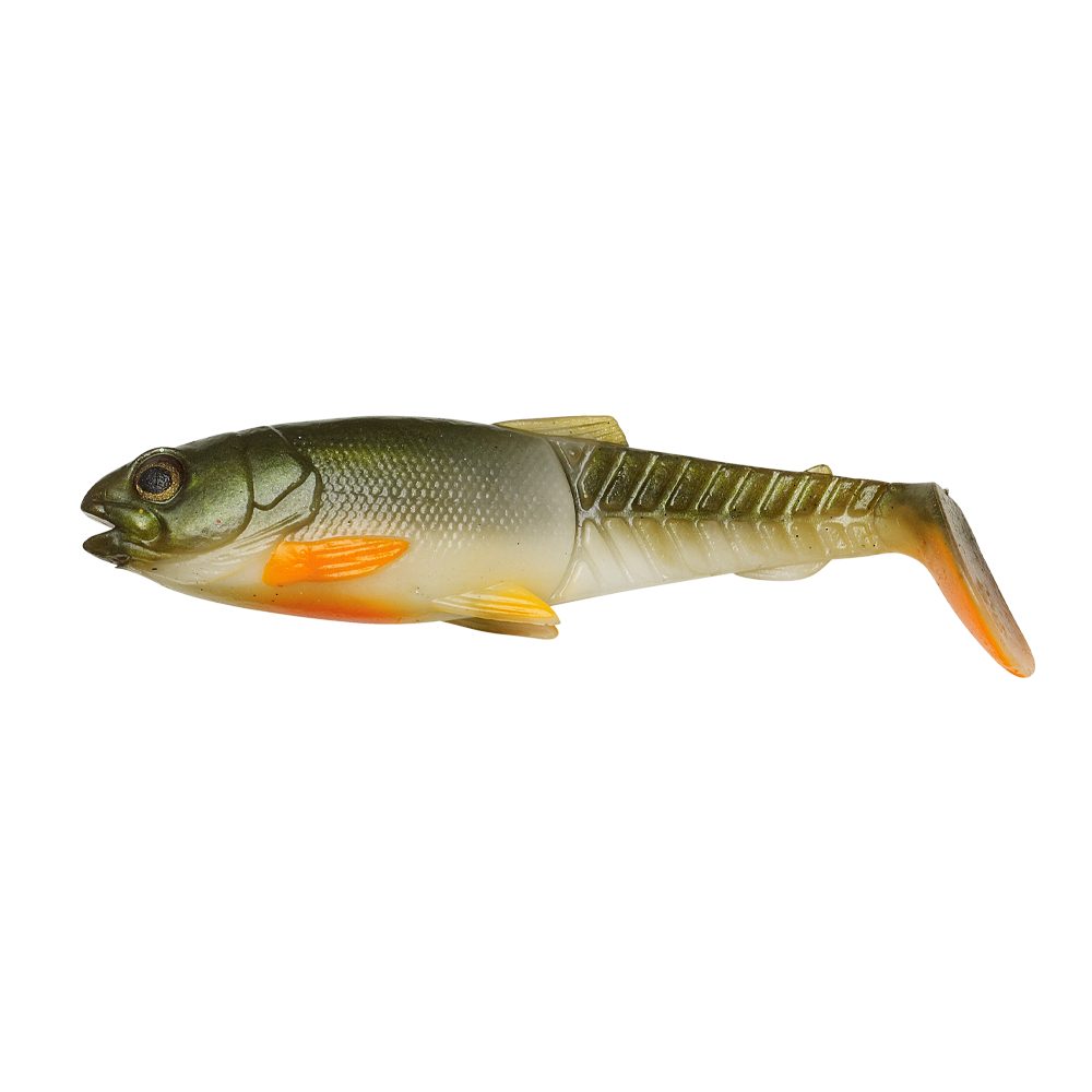 E-shop Savage Gear Gumová nástraha Craft Cannibal Paddletail Olive Hot Orange - 12,5cm 20g,Savage Gear Gumová nástraha Craft Cannibal Paddletail Olive Hot Or