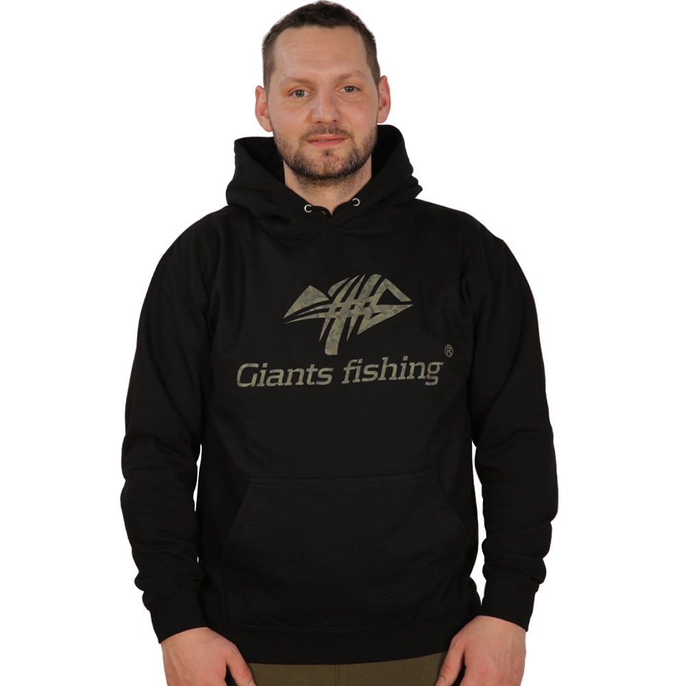 Fotografie Giants Fishing Mikina s kapucí černá Camo Logo - 4XL