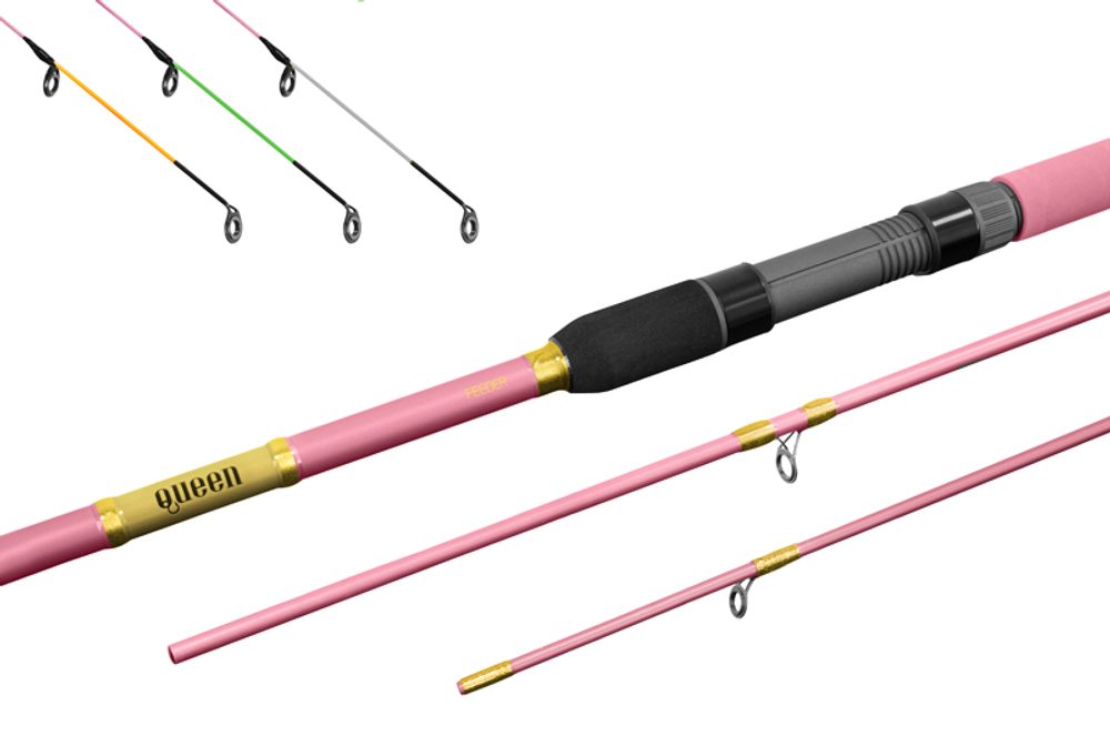 E-shop Delphin Prut Queen Feeder + 3 špičky 360cm 100g,Delphin Prut Queen Feeder + 3 špičky 360cm 100g