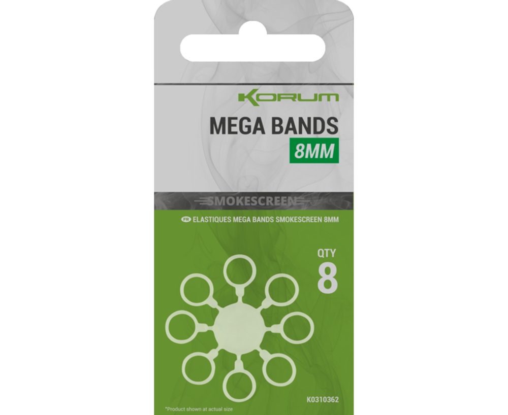 E-shop Korum Elastické kroužky Smokescreen Mega Bands - 8mm 8ks,Korum Elastické kroužky Smokescreen Mega Bands - 8mm 8ks