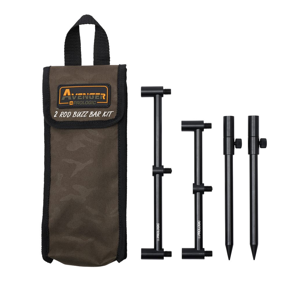 E-shop Prologic Hrazdy s vidličkama Avenger Rod Buzz Bar Kits & Carrycase 2 Rod 20-34cm,Prologic Hrazdy s vidličkama Avenger Rod Buzz Bar Kits & Carrycase 2