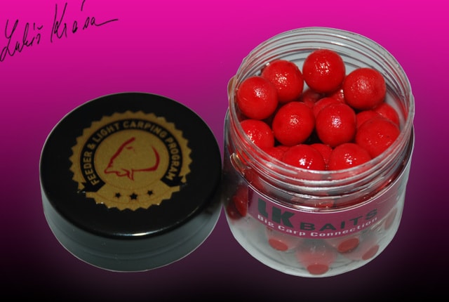 LK Baits MINI Boilies v dipu 12mm 150ml - WILD STRAWBERRY