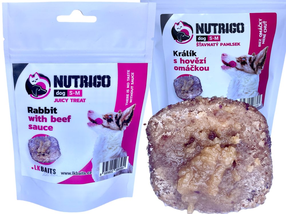 LK Baits Pet Pamlsek Nutrigo Dog Králík s hovězí omáčkou,LK Baits Pet Pamlsek Nutrigo Dog Králík s hovězí omáčkou