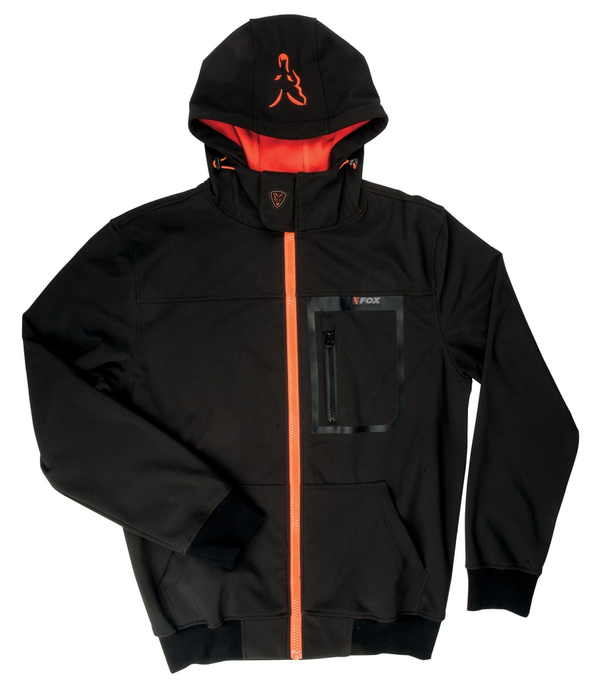 Fox Softshellová Bunda Softshell Hoody Black/Orange - vel. XXL