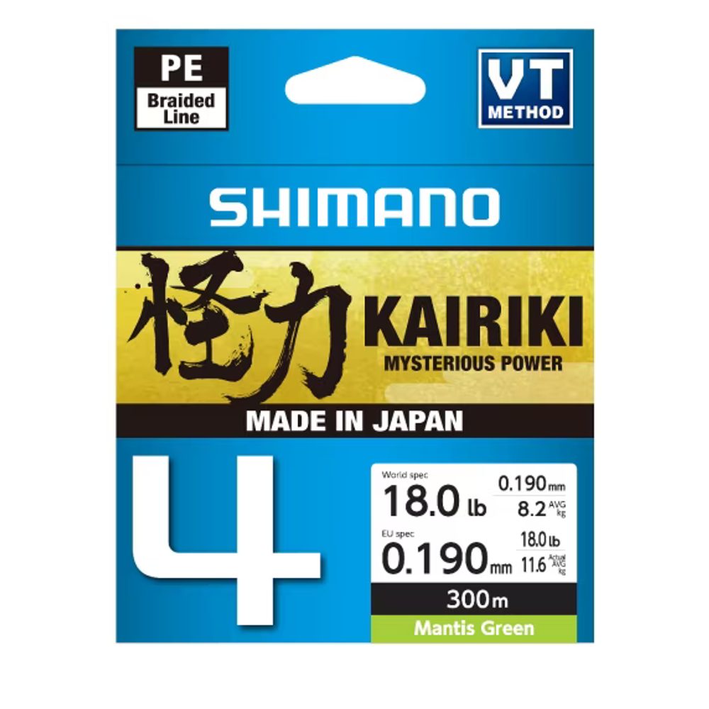 E-shop Shimano Šňůra Kairiki 4 Mantis Green - 0,16mm 300m,Shimano Šňůra Kairiki 4 Mantis Green - 0,16mm 300m