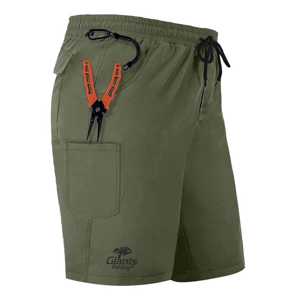 Giants Fishing Kraťasy Shorts Quick Dry UV50+ Olive Green - XL