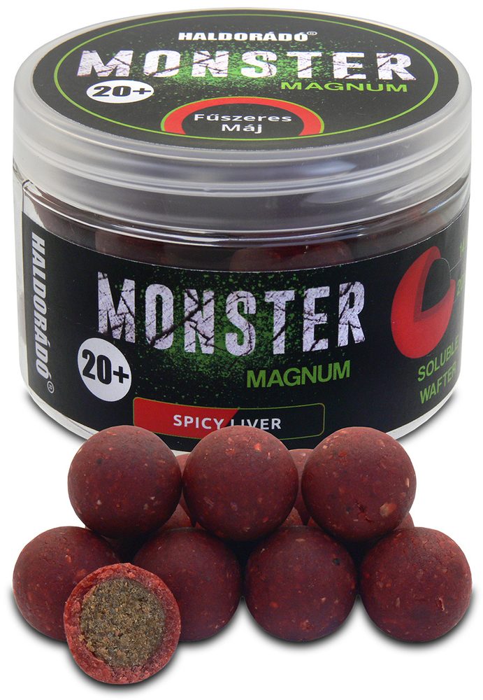 Haldorádó Pop-Up Boilies Monster Magnum 20mm 80g - Pikantní játra,Haldorádó Pop-Up Boilies Monster Magnum 20mm 80g - Pikantní játra