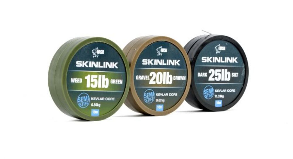 Nash Návazcová Šnůra Skinlink Semi-Stiff Weed 10m - 20lb