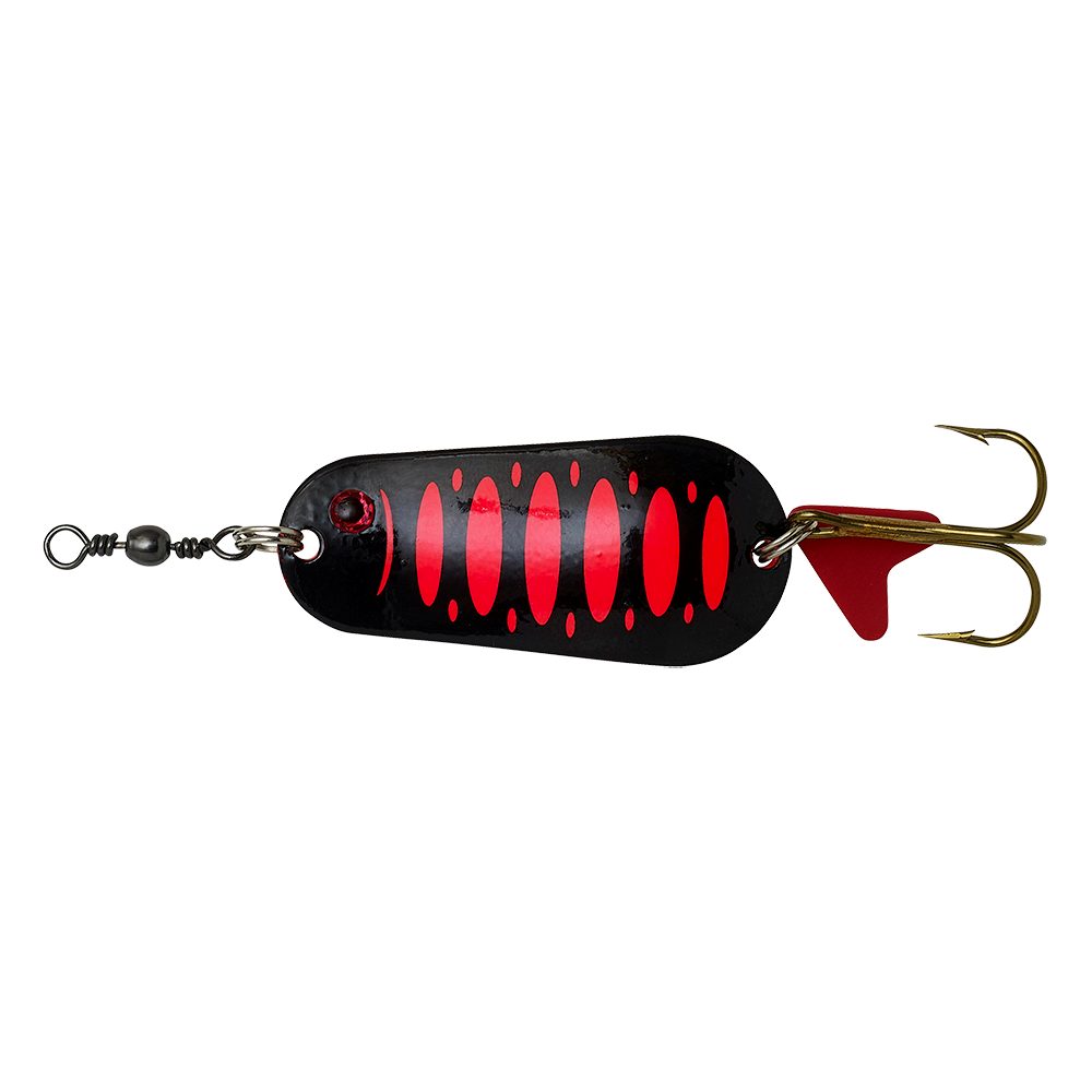 DAM Třpytka Effzett Standard Spoon Fluo Red/Black UV - 8cm 45g