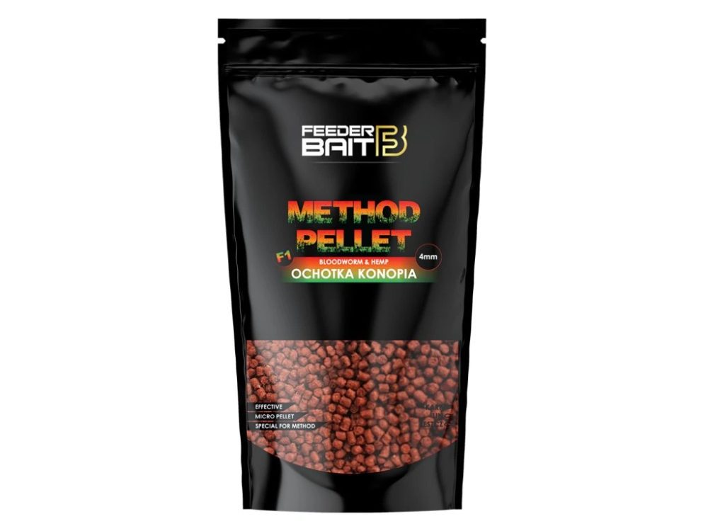 FeederBait Pelety Method Pellet 4mm 800g - F1- Patentka/Konopí,FeederBait Pelety Method Pellet 4mm 800g - F1- Patentka/Konopí