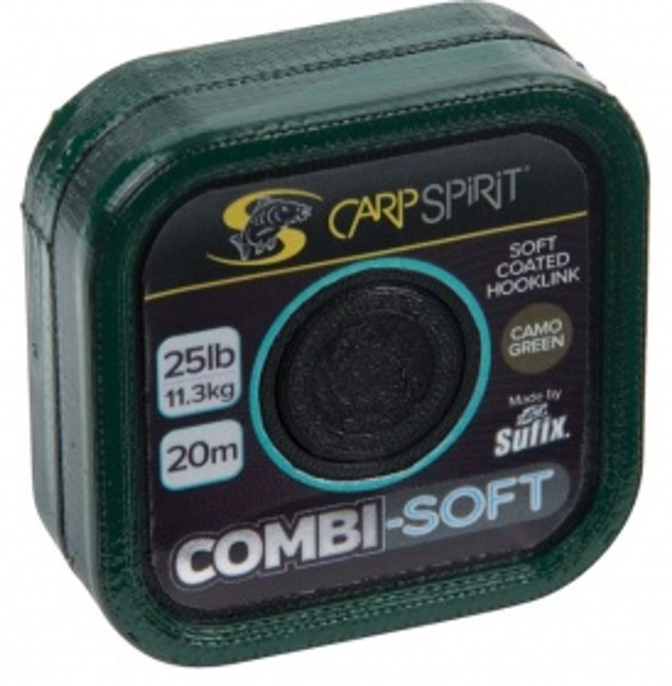 E-shop Carp Spirit Šňůra Combi Soft Coated Braid Camo Green 20m - 35lb