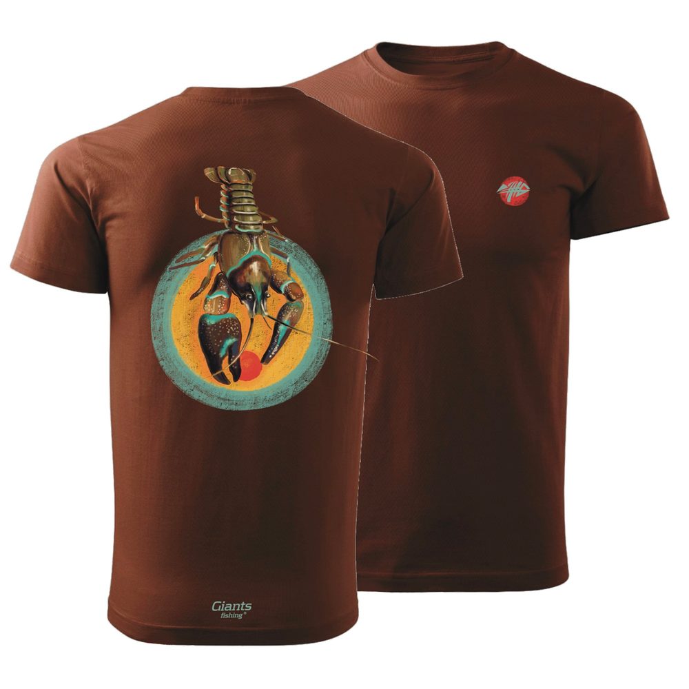 Giants fishing Tričko pánské hnědé Rak - vel. 3XL