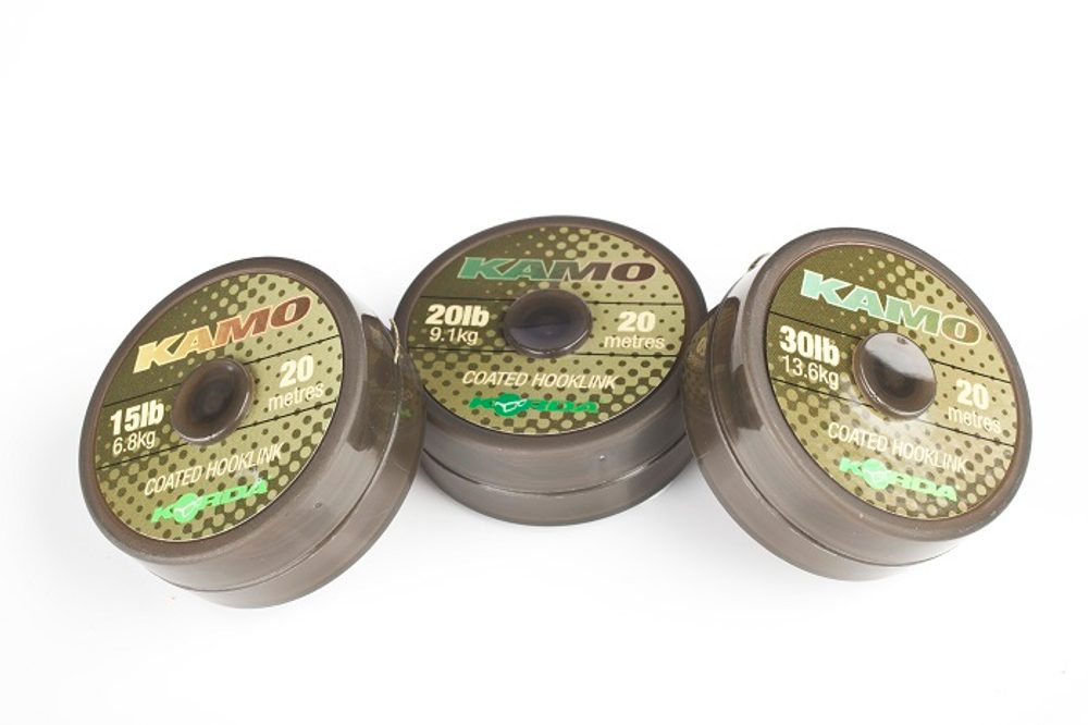 E-shop Korda Návazcová šňůra Kamo Coated Braid 20m - 15lb/6,8kg,Korda Návazcová šňůra Kamo Coated Braid 20m - 15lb/6,8kg