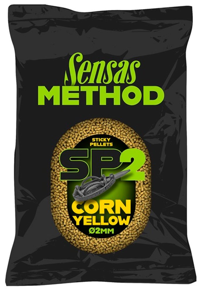 E-shop Sensas Pelety Sticky Pellets 2mm 650g - Kukuřice,Sensas Pelety Sticky Pellets 2mm 650g - Kukuřice