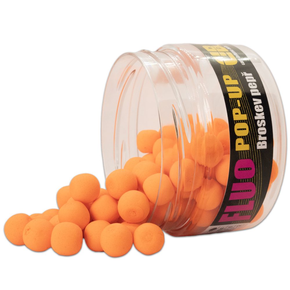 E-shop Carp Inferno Pop-up Boilies Fluo 12mm 200ml - Broskev/Pepř,Carp Inferno Pop-up Boilies Fluo 12mm 200ml - Broskev/Pepř
