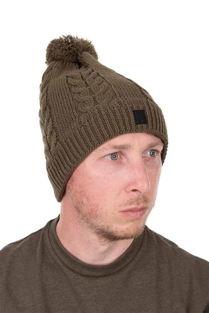 E-shop Fox Zimní čepice Khaki Knitted Bobble,Fox Zimní čepice Khaki Knitted Bobble