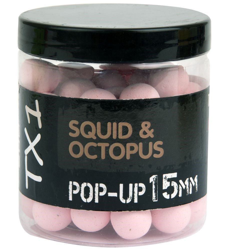 Shimano Boilies TX1 Pop Up Squid & Octopus Washed Out Pink - 15mm  80g,Shimano Boilies TX1 Pop Up Squid & Octopus Washed Out Pink - 15mm  80g