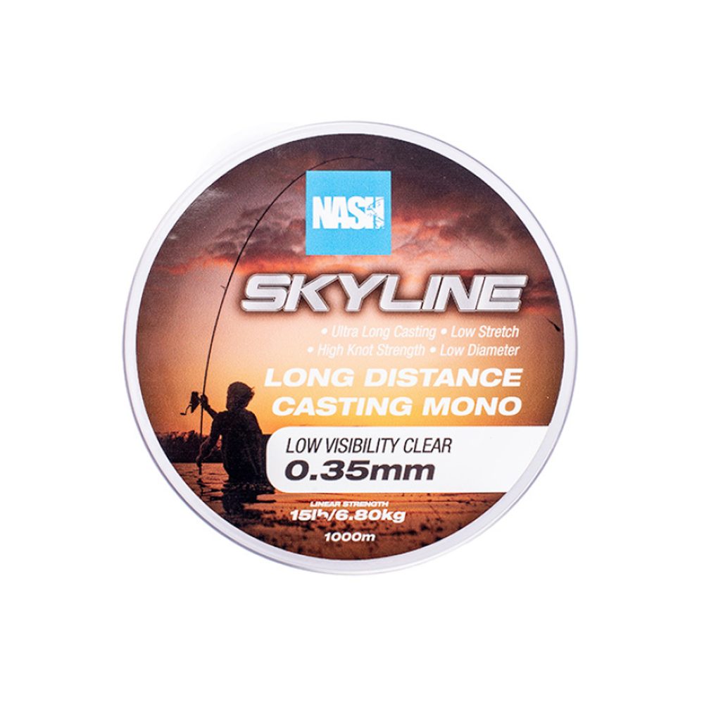 E-shop Nash Vlasec Skyline Mono Low Visibility Clear 1000m - 0,26mm,Nash Vlasec Skyline Mono Low Visibility Clear 1000m - 0,26mm